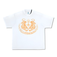 White twin tiger sak yant tattoo muay thai thailand martial art tank top Urban Heavy Tee - linhVisuals