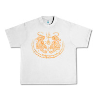 Lunar Rock twin tiger sak yant tattoo muay thai thailand martial art tank top Urban Heavy Tee - linhVisuals