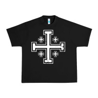 Black crusader cross of jerusalem knights templa Urban Heavy Tee - linhVisuals