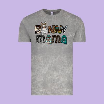 Bunny Mama Vintage Tee Designed By Cowhidedigitalart