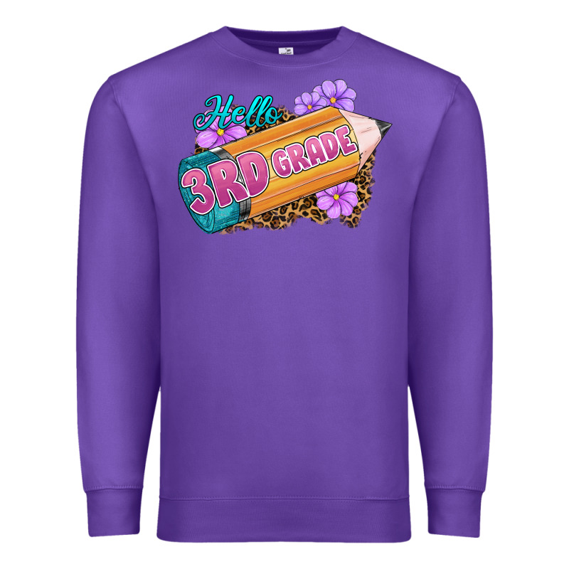 Hello 3rd Grade Premium Sweatshirt by RanaPortraitStore | Teevron