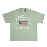 Oil Green martha's vineyard massachusetts american flag usa vintage pullover hoo Urban Heavy Tee - linhVisuals