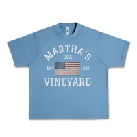 Pebble Blue martha's vineyard massachusetts american flag usa vintage pullover hoo Urban Heavy Tee - linhVisuals