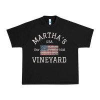 Black martha's vineyard massachusetts american flag usa vintage pullover hoo Urban Heavy Tee - linhVisuals