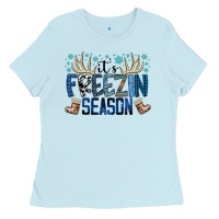 Baby Blue freezin season Ladies Tee - SublimationCraftShop