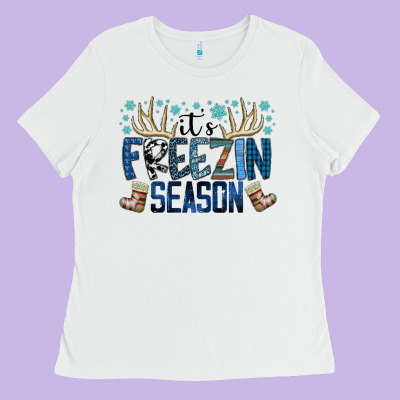 Freezin Season Ladies Tee Designed By Sublimationcraftshop