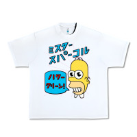 White Sparkle simpsons Urban Heavy Tee - linhVisuals