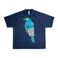 Navy raven t  shirt the raven t  shirt Urban Heavy Tee - linhVisuals