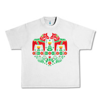 Lunar Rock swedish dala horse folk art t shirt Urban Heavy Tee - linhVisuals