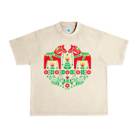 Sandshell swedish dala horse folk art t shirt Urban Heavy Tee - linhVisuals