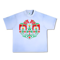 Grape Ice swedish dala horse folk art t shirt Urban Heavy Tee - linhVisuals