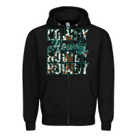 Black Howdy Cowhide Turquoise Zipper Hoodie - Jasminsmagicworld