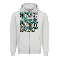 Dove Grey Howdy Cowhide Turquoise Zipper Hoodie - Jasminsmagicworld