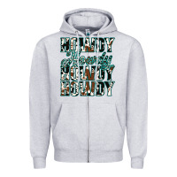 Heather Grey Howdy Cowhide Turquoise Zipper Hoodie - Jasminsmagicworld