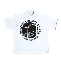 White Memphis College of Art Urban Heavy Tee - linhVisuals