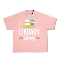 Salmon womens funny library lady librarian library assistant t shirt Urban Heavy Tee - linhVisuals
