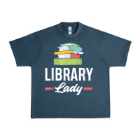 Midnight Navy womens funny library lady librarian library assistant t shirt Urban Heavy Tee - linhVisuals