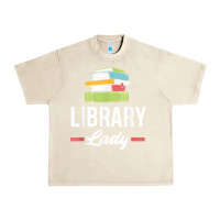 Sandshell womens funny library lady librarian library assistant t shirt Urban Heavy Tee - linhVisuals