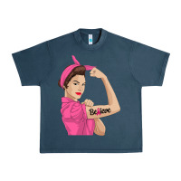 Midnight Navy believe cancer awareness women gift Urban Heavy Tee - linhVisuals