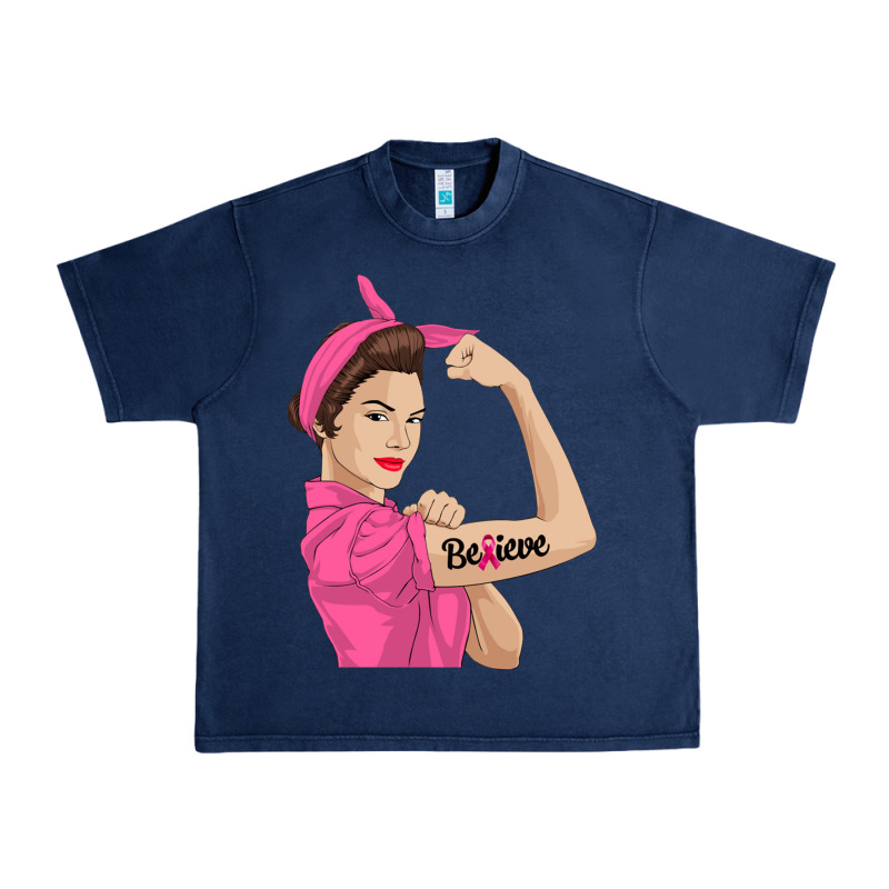 Believe Cancer Awareness Women Gift Urban Heavy Tee by linhVisuals | Teevron