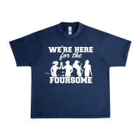 Navy we're here for the foursome funny sarcasm golf lover golfer t shirt Urban Heavy Tee - linhVisuals
