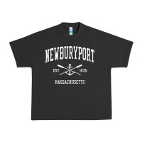 Pigment Black newburyport ma vintage crossed oars & boat anchor sports t shirt Urban Heavy Tee - linhVisuals