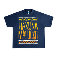 Navy hakuna mafuckit [tb] Urban Heavy Tee - linhVisuals