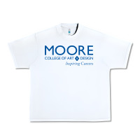 White Moore College of Art and Design Urban Heavy Tee - linhVisuals