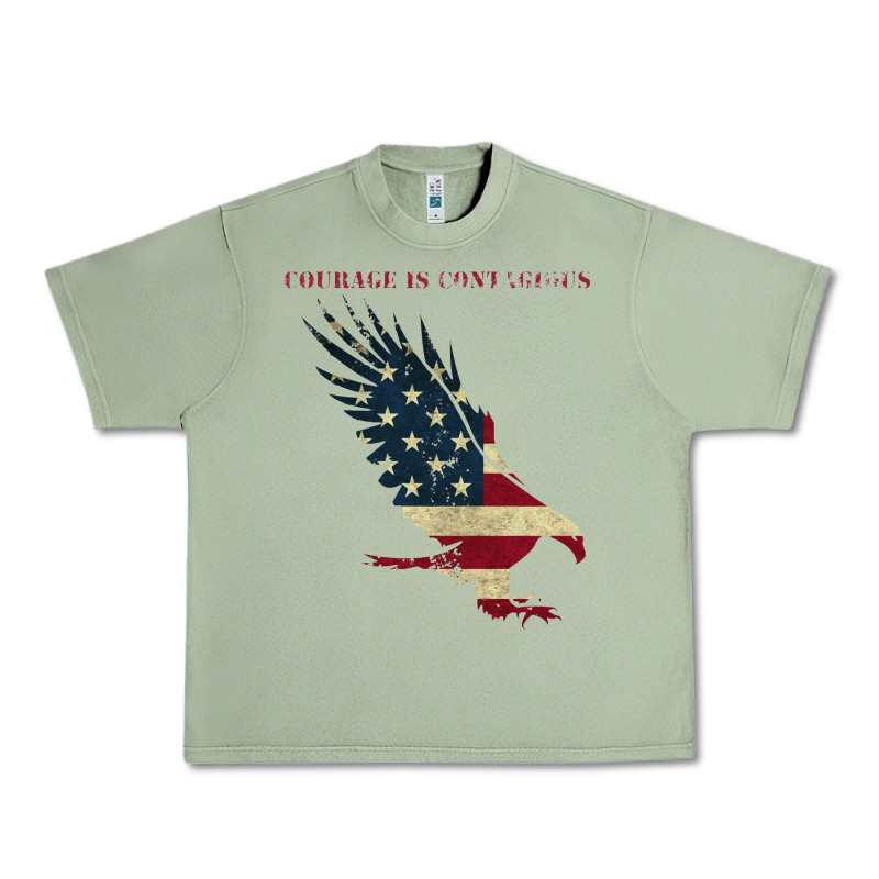 Courage Is Contagious And Eagle Urban Heavy Tee by linhVisuals | Teevron