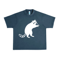 Midnight Navy raccoon Urban Heavy Tee - linhVisuals