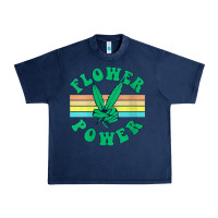 Navy womens flower power 420 thc pot weed medical marijuana funny weed v ne Urban Heavy Tee - linhVisuals
