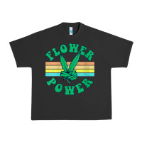 Pigment Black womens flower power 420 thc pot weed medical marijuana funny weed v ne Urban Heavy Tee - linhVisuals