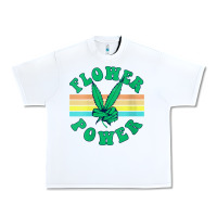 White womens flower power 420 thc pot weed medical marijuana funny weed v ne Urban Heavy Tee - linhVisuals