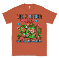 Copper Life Is Better With Coffee And Plants Cactus Coffe Classic Tee - FaDigitalArtStudio