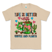 Mushroom Life Is Better With Coffee And Plants Cactus Coffe Classic Tee - FaDigitalArtStudio