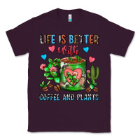 Plum Life Is Better With Coffee And Plants Cactus Coffe Classic Tee - FaDigitalArtStudio