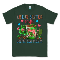 Sports Green Life Is Better With Coffee And Plants Cactus Coffe Classic Tee - FaDigitalArtStudio