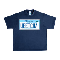 Navy ubetcha (you betcha) minnesota license plate t shirt Urban Heavy Tee - linhVisuals