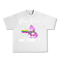 Lunar Rock womens pew madafakas funny fantasy unicorn with rainbow gun   white v Urban Heavy Tee - linhVisuals