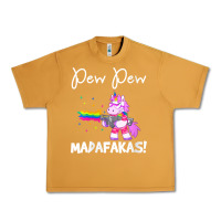 Peanut Butter womens pew madafakas funny fantasy unicorn with rainbow gun   white v Urban Heavy Tee - linhVisuals