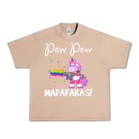 Burro womens pew madafakas funny fantasy unicorn with rainbow gun   white v Urban Heavy Tee - linhVisuals