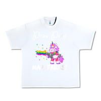 White womens pew madafakas funny fantasy unicorn with rainbow gun   white v Urban Heavy Tee - linhVisuals