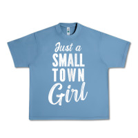 Pebble Blue womens just a small town girl journey t shirt Urban Heavy Tee - linhVisuals