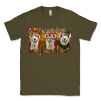 Army Green Christmas alpacas Classic Tee - BarkalooDesign