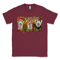 Burgundy Christmas alpacas Classic Tee - BarkalooDesign