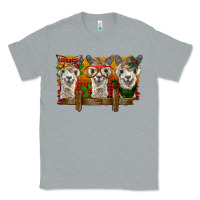 Heather Grey Christmas alpacas Classic Tee - BarkalooDesign
