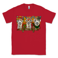 Red Christmas alpacas Classic Tee - BarkalooDesign