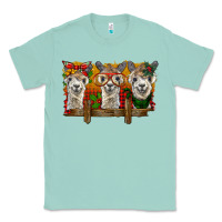 Seafoam Christmas alpacas Classic Tee - BarkalooDesign