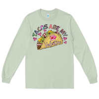 Matcha Tacos Are My Valentine Long Sleeve Tee - CowhideDigitalArt