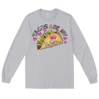 Moon Dust Tacos Are My Valentine Long Sleeve Tee - CowhideDigitalArt